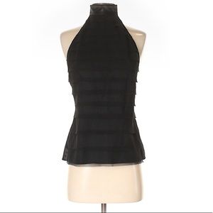 SOLD Alvin Valley Sexy Black Silk Backless Top
